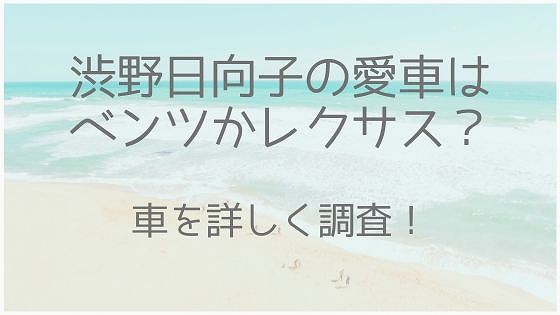 渋野日向子、愛車、車